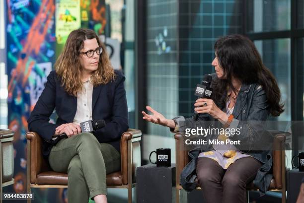 Anne Rosellini and Debra Granik visit Build Series to discuss "Leave No Trace" at Build Studio on June 26, 2018 in New York City.