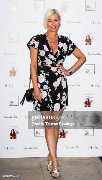 Denise Van Outen attends a party to launch Andrea McLean's new book "Confessions of a Menopausal Woman" at Devonshire Club on June 26, 2018 in...