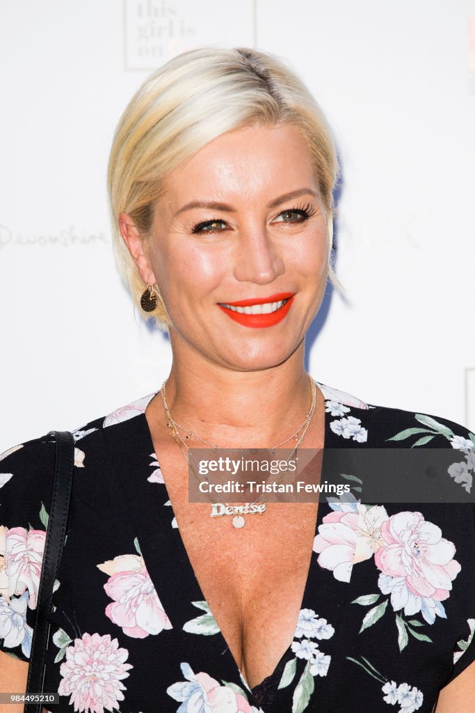 Denise Van Outen attends a party to launch Andrea McLean's new book