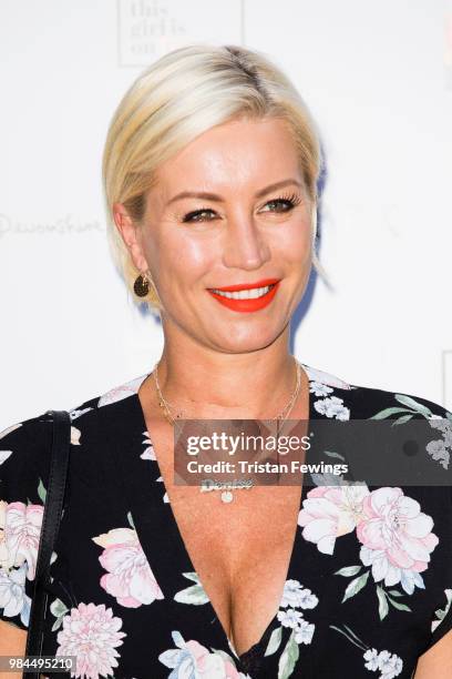 Denise Van Outen attends a party to launch Andrea McLean's new book "Confessions of a Menopausal Woman" at Devonshire Club on June 26, 2018 in...