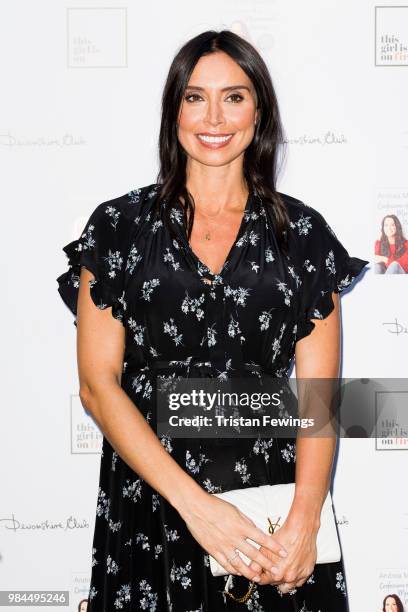 Christine Lampard attends a party to launch Andrea McLean's new book "Confessions of a Menopausal Woman" at Devonshire Club on June 26, 2018 in...