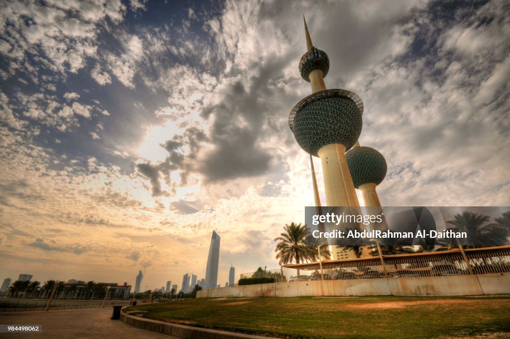 Kuwait Towers Before Sunset