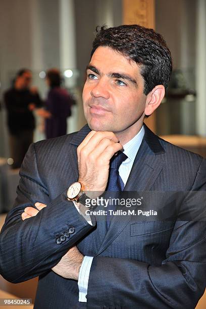 Jerome Lambert, Jaeger-LeCoultre CEO, attends Jaeger-LeCoultre new Atmos 566 press preview on April 14, 2010 in Milan, Italy.