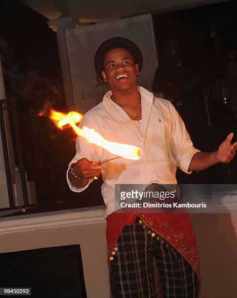Tristan Wilds attends the Sandals Emerald Bay celebrity golf tournament & awards ceremony at Sandals Emerald Bay Resort on April 10, 2010 in Great...