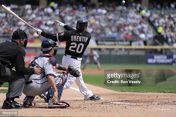 Carlos Quentin of the Chicago White Sox bats during the game between the Minnesota Twins and the Chicago White Sox on Sunday, April 11 at U.S....