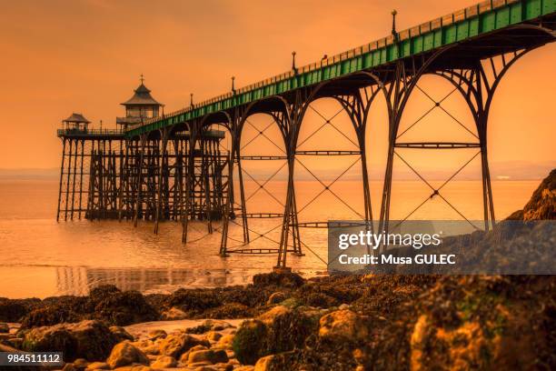 clevedon pier - clevedon pier stockfoto's en -beelden