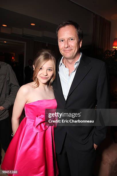 Chloe Moretz and Lionsgate's Michael Burns at Lionsgate's Los Angeles Premiere of 'Kick Ass' on April 13, 2010 at Arclight Cinerama Dome in...