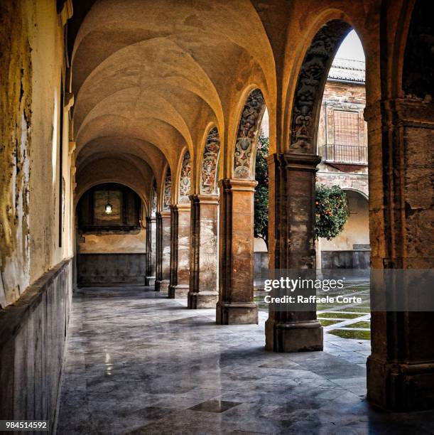 the peace of the cloister - raffaele corte stock pictures, royalty-free photos & images