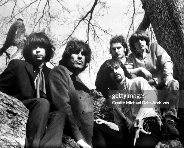 Rock and Roll group The Chain Reaction with future Aerosmith singer Steven Tyler pose for a portrait circa 1967 in New York City, New York.