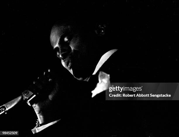 American singer and activist Harry Belafonte performs at the 'Stars for Freedom' rally, Montgomery, Alabama, March 24, 1965. The rally occured on the...