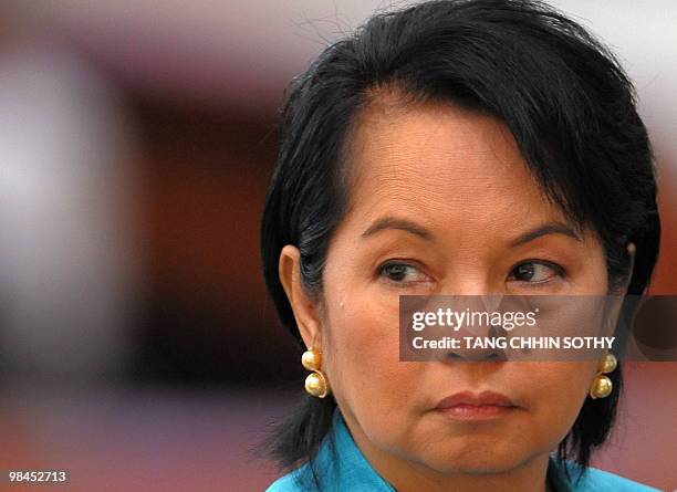 Philippines President Gloria Arroyo attends the 16th Association of Southeast Asian Nations summit in Hanoi on April 9, 2010. Myanmar faced scrutiny...