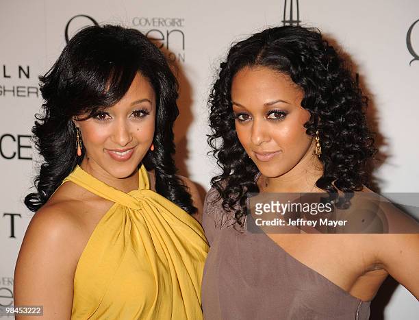 Actresses Tamera Mowry and Tia Mowry attend the 3rd Annual Essence Black Women In Hollywood Luncheon at Beverly Hills Hotel on March 4, 2010 in...