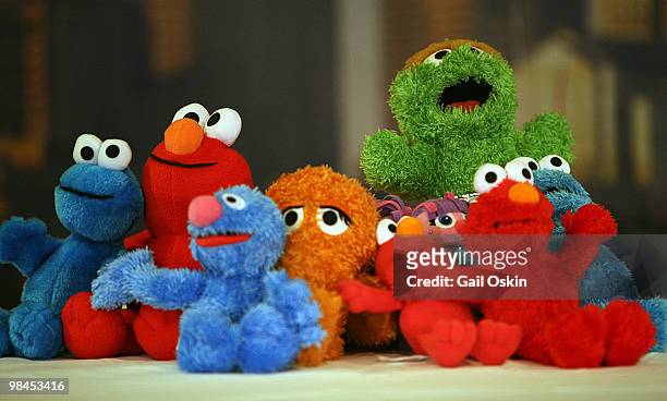Atmosphere during the visit with Elmo & Cookie Monster on Midweek Morning Show at Children's Hospital Boston on April 14, 2010 in Boston,...