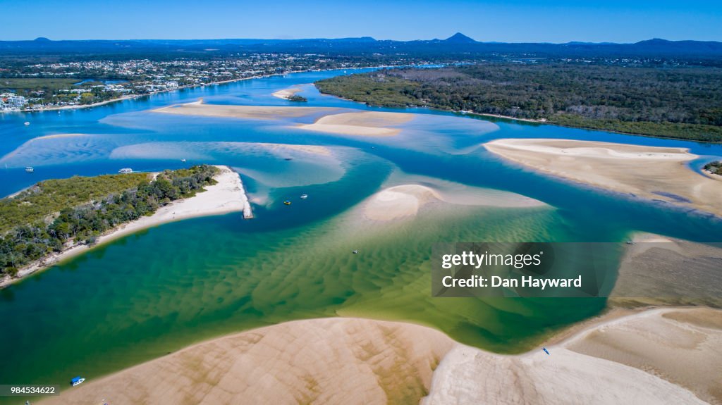 Noosa river by drone