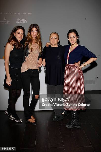 Francesca Versace, Bianca Brandolini D'Adda, Silvia Venturini Fendi and Delfina Delettrez Fendi attend Fendi And Design Miami Present Design Vertigo:...