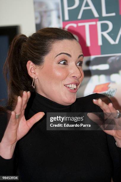 Model Eugenia Santana attends Aldeas infantiles charity race photocall at Palestra gym on April 14, 2010 in Madrid, Spain.
