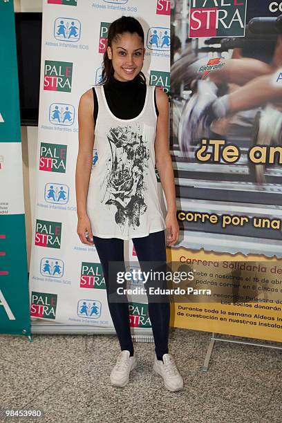 Model Patricia Rodriguez attends Aldeas infantiles charity race photocall at Palestra gym on April 14, 2010 in Madrid, Spain.