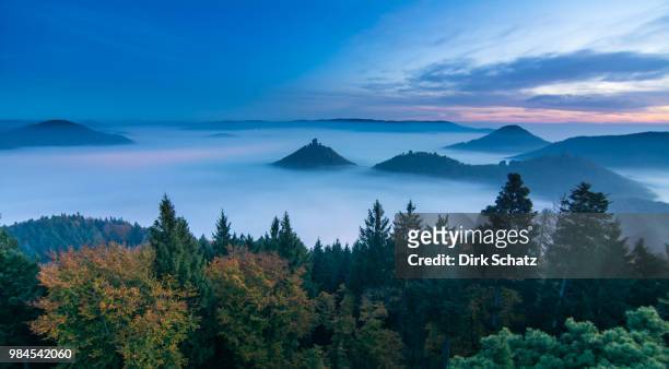 islands in the fog - schats stock pictures, royalty-free photos & images