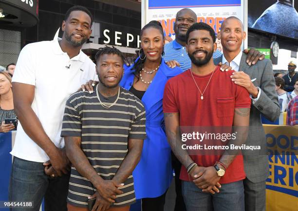 Shaquille ONeal, Reggie Miller, Kyrie Irving, Chris Webber and Lisa Leslie are guests on "Good Morning America," on Tuesday, June 26, 2018 airing on...