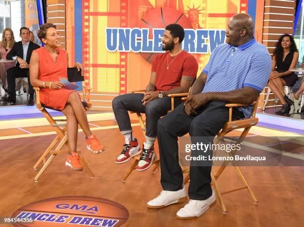 Shaquille ONeal, Reggie Miller, Kyrie Irving, Chris Webber and Lisa Leslie are guests on "Good Morning America," on Tuesday, June 26, 2018 airing on...