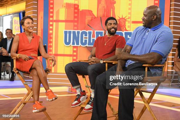 Shaquille ONeal, Reggie Miller, Kyrie Irving, Chris Webber and Lisa Leslie are guests on "Good Morning America," on Tuesday, June 26, 2018 airing on...