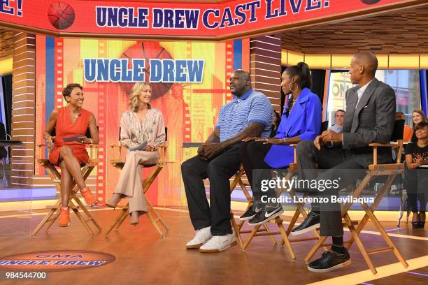 Shaquille ONeal, Reggie Miller, Kyrie Irving, Chris Webber and Lisa Leslie are guests on "Good Morning America," on Tuesday, June 26, 2018 airing on...