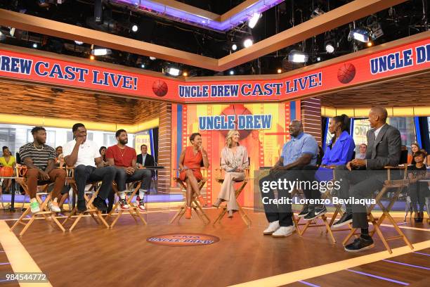 Shaquille ONeal, Reggie Miller, Kyrie Irving, Chris Webber and Lisa Leslie are guests on "Good Morning America," on Tuesday, June 26, 2018 airing on...