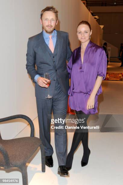 Alasdhair Willis and Stella McCartney attend the Stella McCartney And Established & Sons Dinner on April 14, 2010 in Milan, Italy.