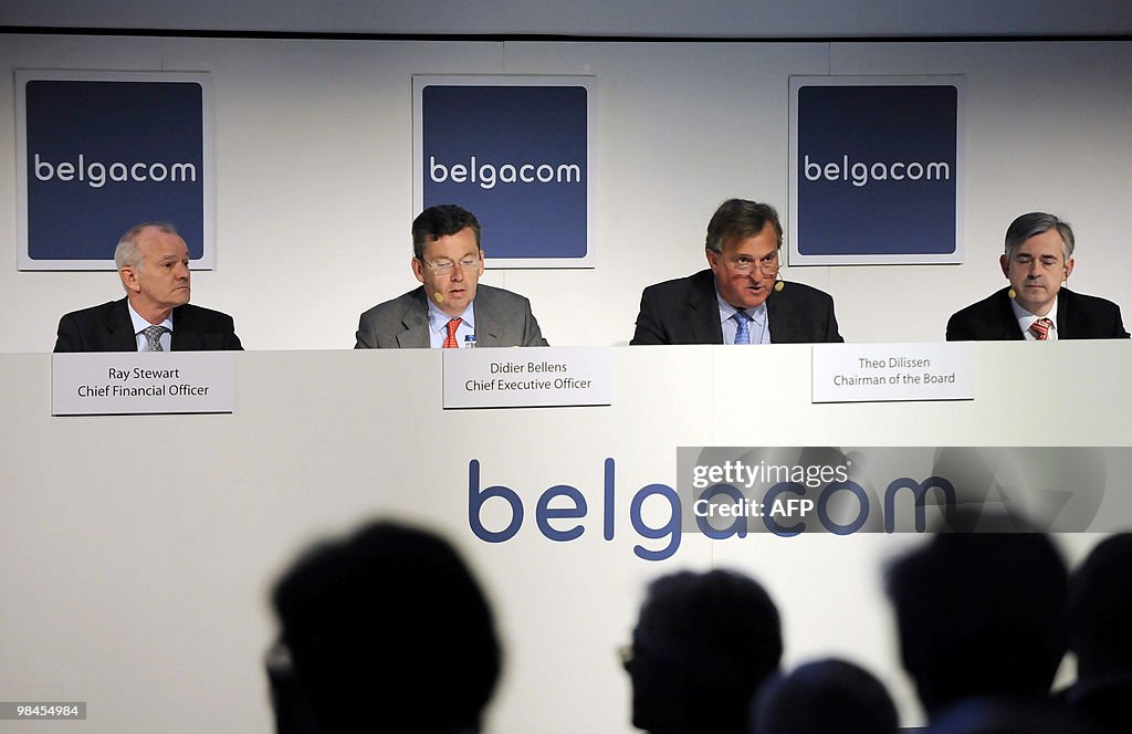 (L-R) Belgacom CFO Ray Stewart, Belgacom