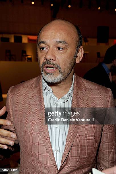 Christian Louboutin attend the Stella McCartney And Established & Sons Dinner on April 14, 2010 in Milan, Italy.