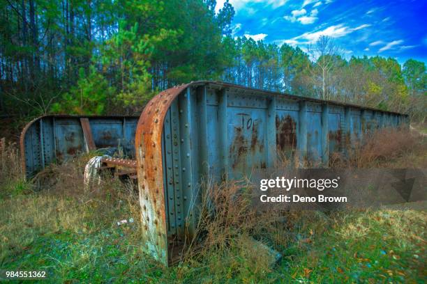 old railroad steel - steel shed stock pictures, royalty-free photos & images