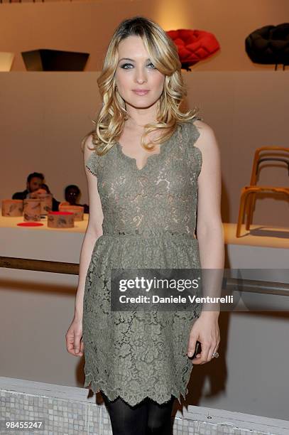 Carolina Crescentini attend the Stella McCartney And Established & Sons Dinner on April 14, 2010 in Milan, Italy.