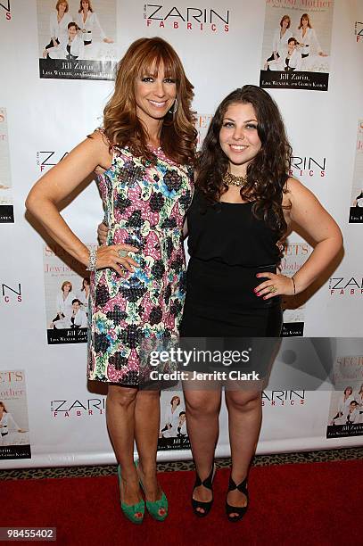 Jill Zarin and daughter Ally Zarin attend Jill Zarin's "Secrets Of A Jewish Mother" book launch party at Zarin Fabrics on April 13, 2010 in New York...