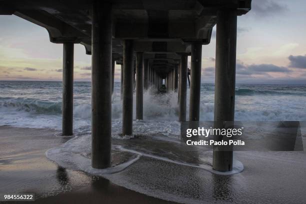 huntington beach pier - polla stock pictures, royalty-free photos & images
