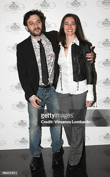 Filippo Timi and Daniela Virgilio attend the ''Diversity By Nacho Carbonell'' at the Spazio Gianfranco Ferre on April 14, 2010 in Milan, Italy.