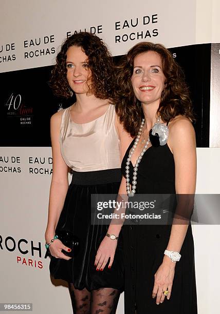 Elena Boyra and her daughter Macarena Boyra attend 'Eau de Rochas' 40th anniversay party, held at the French Ambassador Residence on April 14, 2010...