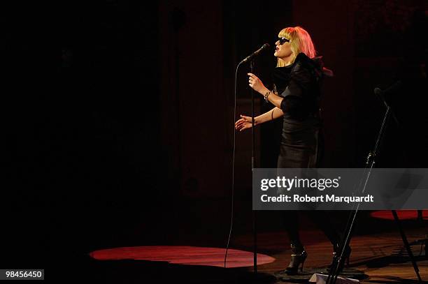 Melody Gardot performs at the Palau de la Musica on April 14, 2010 in Barcelona, Spain.