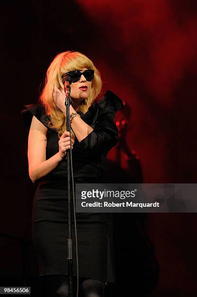 Melody Gardot performs at the Palau de la Musica on April 14, 2010 in Barcelona, Spain.