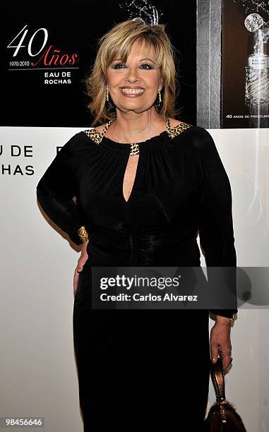 Maria Teresa Campos attends "Eau de Rochas" 40th Anniversary party at the French Embassy on April 14, 2010 in Madrid, Spain.