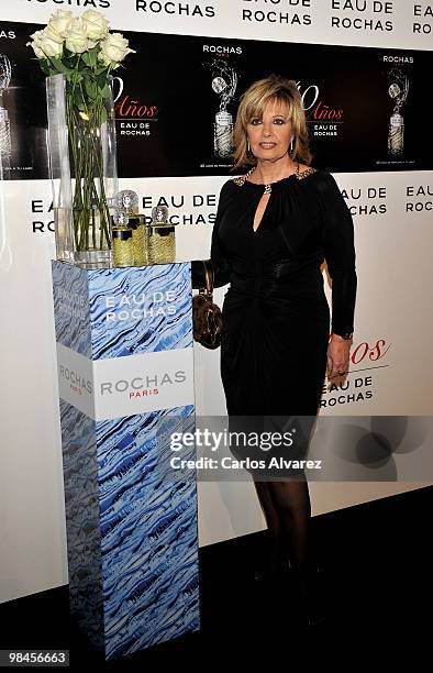 Maria Teresa Campos attends "Eau de Rochas" 40th Anniversary party at the French Embassy on April 14, 2010 in Madrid, Spain.