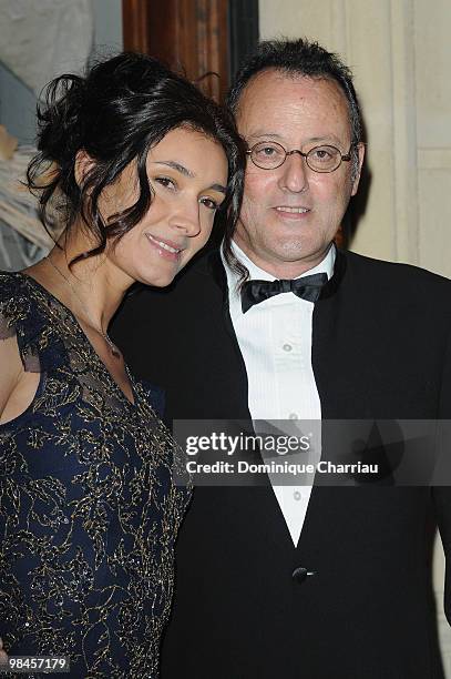 Actor Jean Reno and his Wife Zofia Borucka attend the Ralph Lauren dinner to celebrate a flagship store opening at Boulevard St Germain on April 14,...