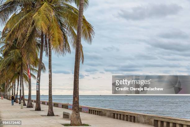 shores of maputo bay along avenida 10 de novembro - avenida stock pictures, royalty-free photos & images