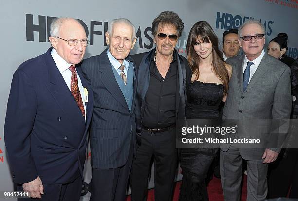 Attorney Mayer Morganroth, Dr. Jack Kevorkian, actor Al Pacino, girlfriend Lucila Sola and Director and Executive Producer Barry Levinson attend the...