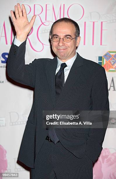 Italian director Giuseppe Tornatore attends the "2010 Premio Afrodite" at the Studios on April 14, 2010 in Rome, Italy.