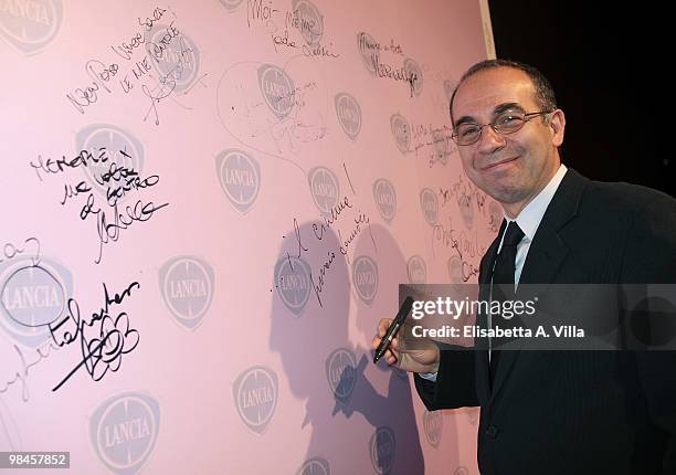 Italian director Giuseppe Tornatore attends the "2010 Premio Afrodite" at the Studios on April 14, 2010 in Rome, Italy.