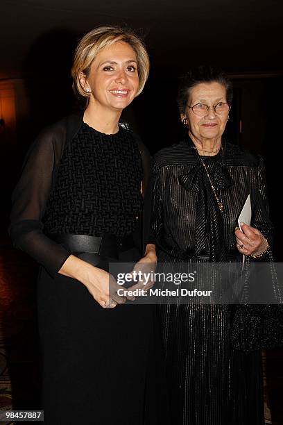 Valerie Pecresse and Simone Veil attend the Conseil Pasteur Weizmann For Peace and Science 35th Anniversary at Opera Bastille on April 14, 2010 in...