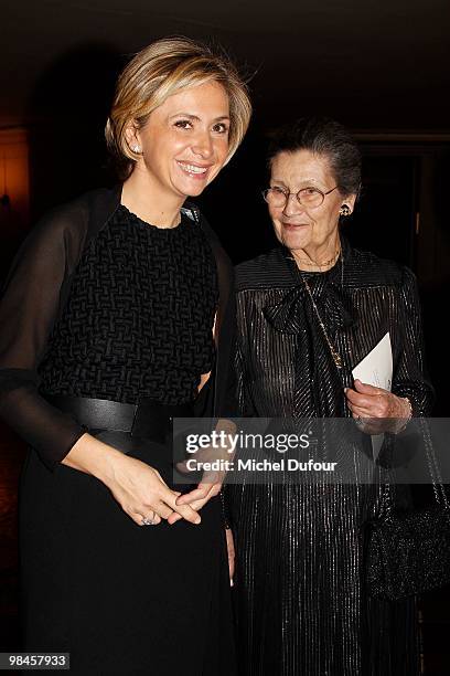 Valerie Pecresse and Simone Veil attend the Conseil Pasteur Weizmann For Peace and Science 35th Anniversary at Opera Bastille on April 14, 2010 in...