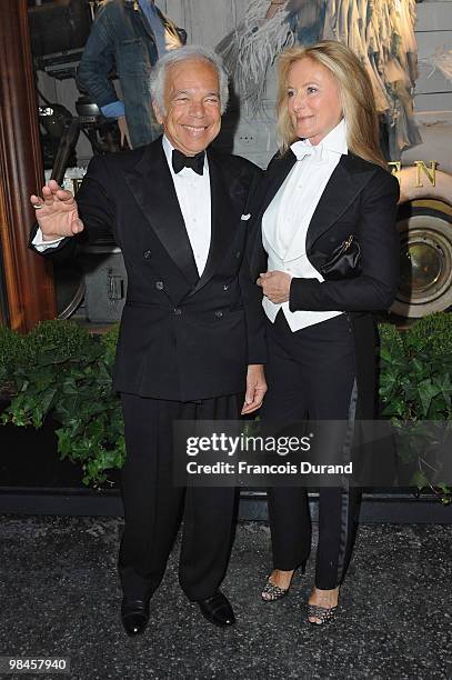 Ralph Lauren and Ricky Lauren arrive to attend the Ralph Lauren Dinner to Celebrate Flagship Opening on April 14, 2010 in Paris, France.