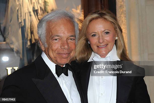 Ralph Lauren and Ricky Lauren arrive to attend the Ralph Lauren Dinner to Celebrate Flagship Opening on April 14, 2010 in Paris, France.