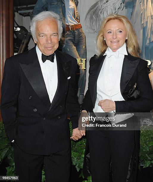 Ralph Lauren and Ricky Lauren arrive to attend the Ralph Lauren Dinner to Celebrate Flagship Opening on April 14, 2010 in Paris, France.